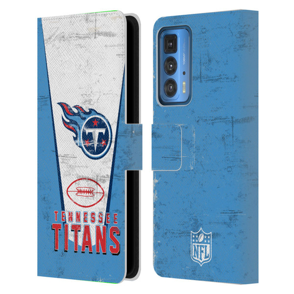 NFL Tennessee Titans Logo Art Banner Leather Book Wallet Case Cover For Motorola Edge (2022)