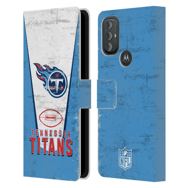NFL Tennessee Titans Logo Art Banner Leather Book Wallet Case Cover For Motorola Moto G10 / Moto G20 / Moto G30