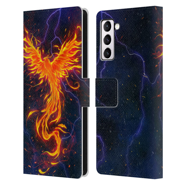 Christos Karapanos Phoenix 3 Rage Leather Book Wallet Case Cover For Samsung Galaxy S21+ 5G