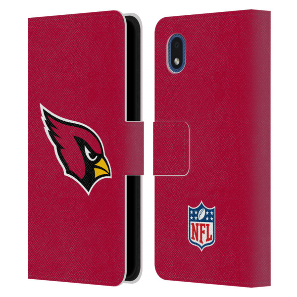 NFL Arizona Cardinals Logo Plain Leather Book Wallet Case Cover For Samsung Galaxy A01 Core (2020)