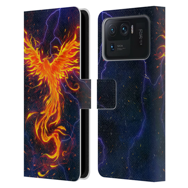 Christos Karapanos Phoenix 3 Rage Leather Book Wallet Case Cover For Xiaomi Mi 11 Ultra