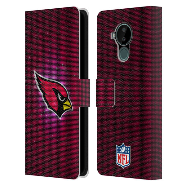 NFL Arizona Cardinals Artwork LED Leather Book Wallet Case Cover For Nokia C30