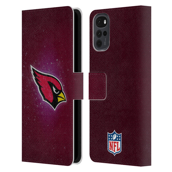 NFL Arizona Cardinals Artwork LED Leather Book Wallet Case Cover For Motorola Moto G22