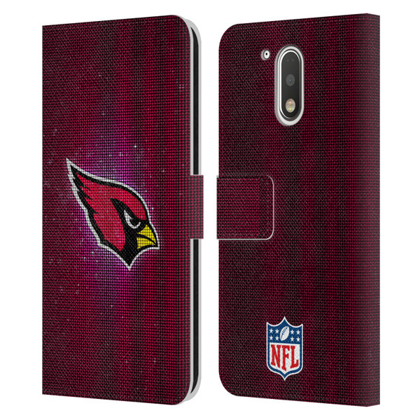 NFL Arizona Cardinals Artwork LED Leather Book Wallet Case Cover For Motorola Moto G41