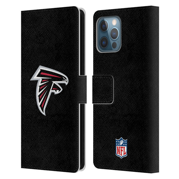 NFL Atlanta Falcons Logo Plain Leather Book Wallet Case Cover For Apple iPhone 12 Pro Max