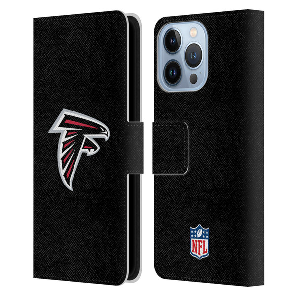 NFL Atlanta Falcons Logo Plain Leather Book Wallet Case Cover For Apple iPhone 13 Pro