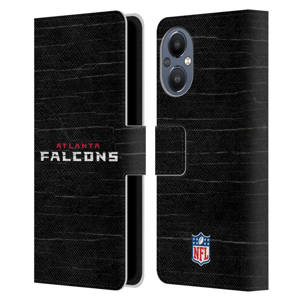 NFL Atlanta Falcons Logo Distressed Look Leather Book Wallet Case Cover For OnePlus Nord N20 5G