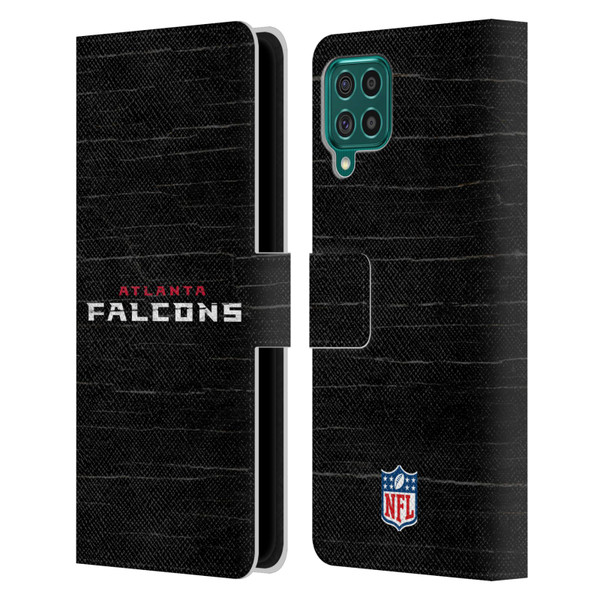 NFL Atlanta Falcons Logo Distressed Look Leather Book Wallet Case Cover For Samsung Galaxy F62 (2021)