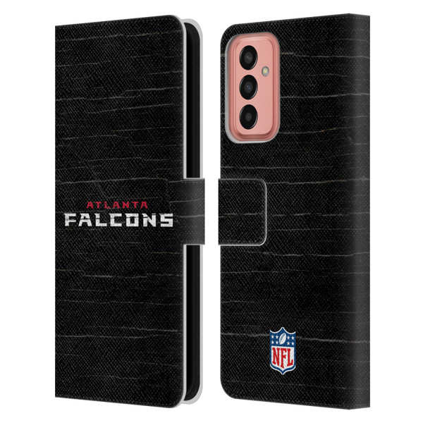 NFL Atlanta Falcons Logo Distressed Look Leather Book Wallet Case Cover For Samsung Galaxy M13 (2022)