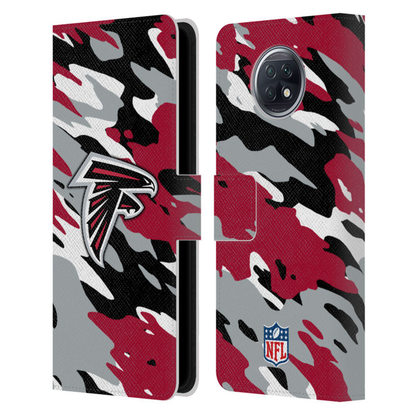 NFL Atlanta Falcons Logo Camou Leather Book Wallet Case Cover For Xiaomi Redmi Note 9T 5G