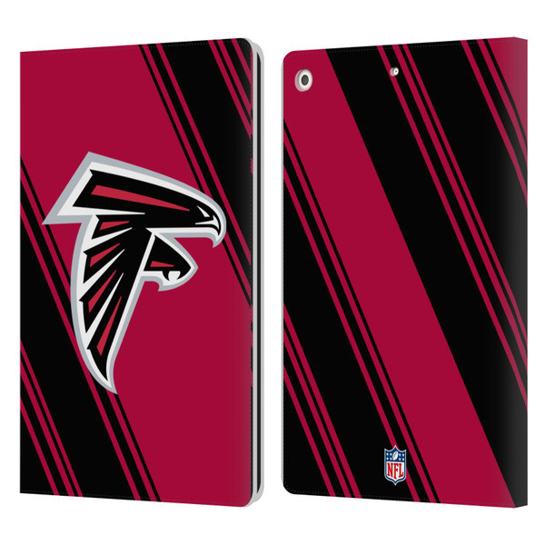 NFL Atlanta Falcons Artwork Stripes Leather Book Wallet Case Cover For Apple iPad 10.2 2019/2020/2021
