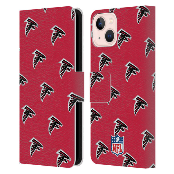 NFL Atlanta Falcons Artwork Patterns Leather Book Wallet Case Cover For Apple iPhone 13