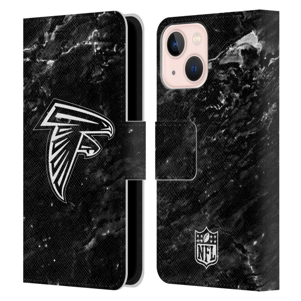 NFL Atlanta Falcons Artwork Marble Leather Book Wallet Case Cover For Apple iPhone 13 Mini