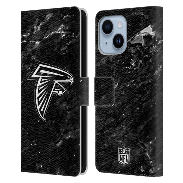 NFL Atlanta Falcons Artwork Marble Leather Book Wallet Case Cover For Apple iPhone 14 Plus