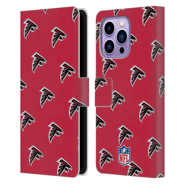 NFL Atlanta Falcons Artwork Patterns Leather Book Wallet Case Cover For Apple iPhone 14 Pro Max