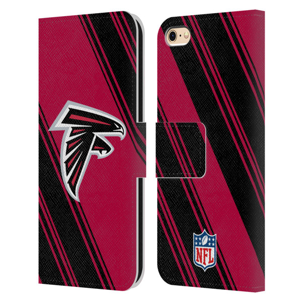 NFL Atlanta Falcons Artwork Stripes Leather Book Wallet Case Cover For Apple iPhone 6 / iPhone 6s