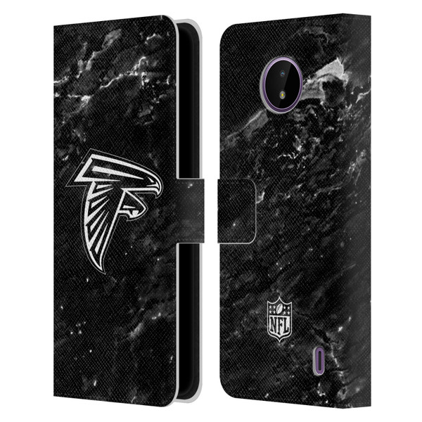 NFL Atlanta Falcons Artwork Marble Leather Book Wallet Case Cover For Nokia C10 / C20