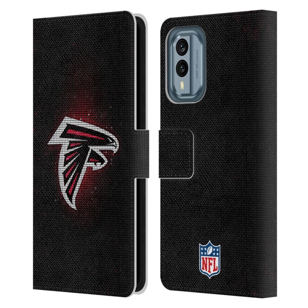 NFL Atlanta Falcons Artwork LED Leather Book Wallet Case Cover For Nokia X30