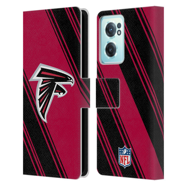 NFL Atlanta Falcons Artwork Stripes Leather Book Wallet Case Cover For OnePlus Nord CE 2 5G