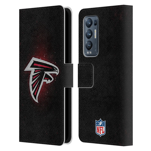 NFL Atlanta Falcons Artwork LED Leather Book Wallet Case Cover For OPPO Find X3 Neo / Reno5 Pro+ 5G