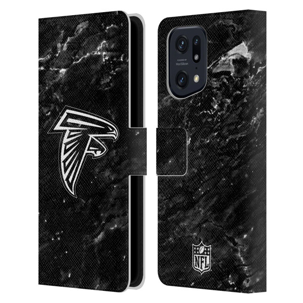 NFL Atlanta Falcons Artwork Marble Leather Book Wallet Case Cover For OPPO Find X5 Pro