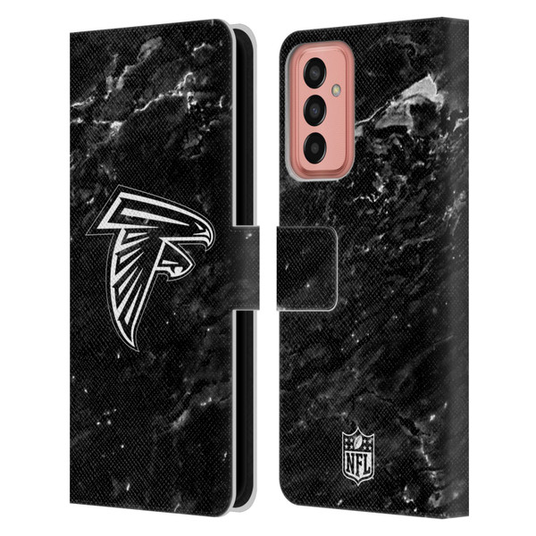 NFL Atlanta Falcons Artwork Marble Leather Book Wallet Case Cover For Samsung Galaxy M13 (2022)