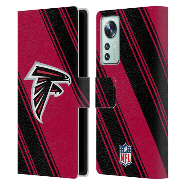 NFL Atlanta Falcons Artwork Stripes Leather Book Wallet Case Cover For Xiaomi 12