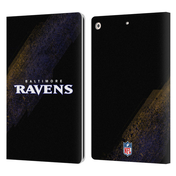NFL Baltimore Ravens Logo Blur Leather Book Wallet Case Cover For Apple iPad 10.2 2019/2020/2021