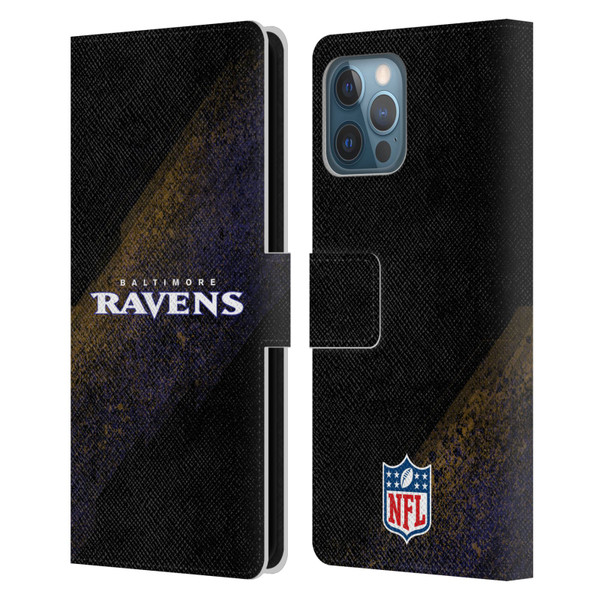 NFL Baltimore Ravens Logo Blur Leather Book Wallet Case Cover For Apple iPhone 12 Pro Max