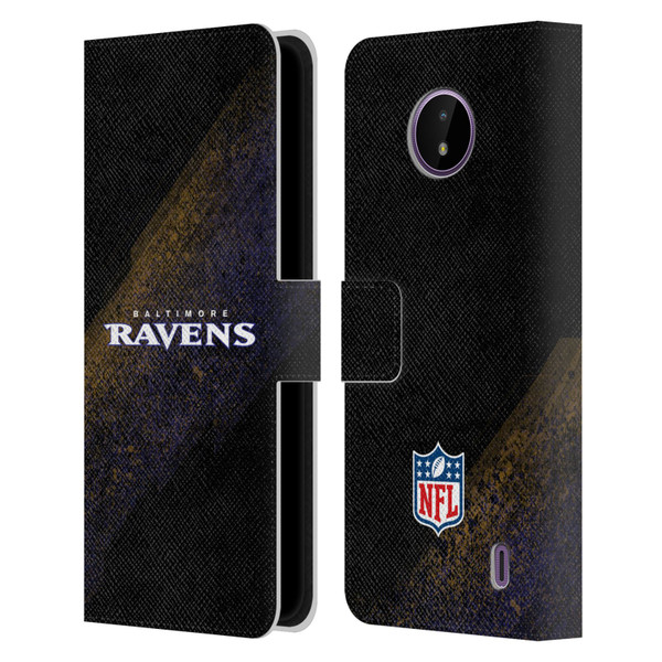 NFL Baltimore Ravens Logo Blur Leather Book Wallet Case Cover For Nokia C10 / C20