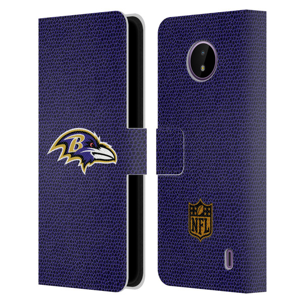 NFL Baltimore Ravens Logo Football Leather Book Wallet Case Cover For Nokia C10 / C20