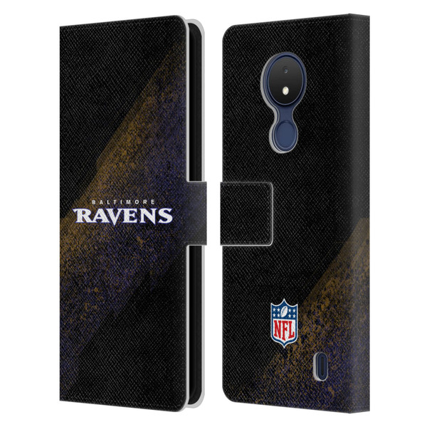 NFL Baltimore Ravens Logo Blur Leather Book Wallet Case Cover For Nokia C21