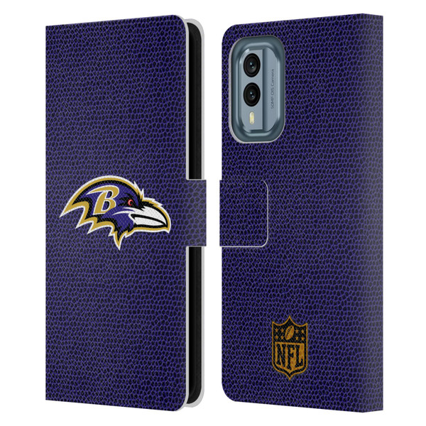 NFL Baltimore Ravens Logo Football Leather Book Wallet Case Cover For Nokia X30