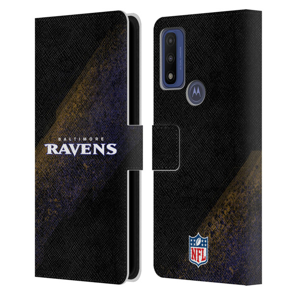 NFL Baltimore Ravens Logo Blur Leather Book Wallet Case Cover For Motorola G Pure