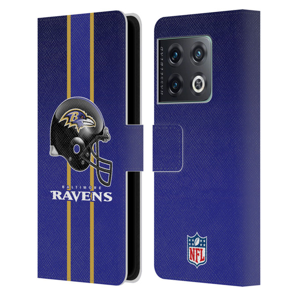 NFL Baltimore Ravens Logo Helmet Leather Book Wallet Case Cover For OnePlus 10 Pro