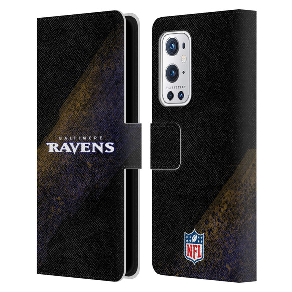 NFL Baltimore Ravens Logo Blur Leather Book Wallet Case Cover For OnePlus 9 Pro