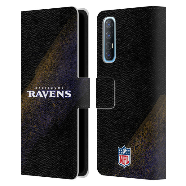 NFL Baltimore Ravens Logo Blur Leather Book Wallet Case Cover For OPPO Find X2 Neo 5G