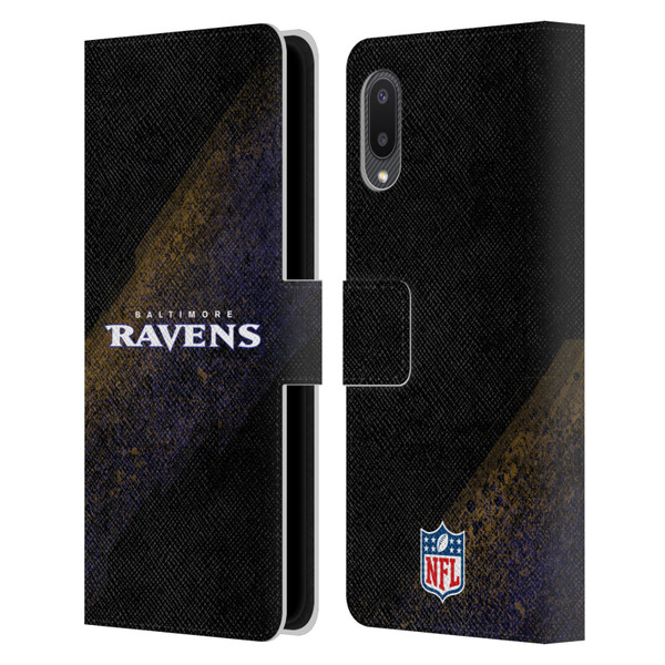 NFL Baltimore Ravens Logo Blur Leather Book Wallet Case Cover For Samsung Galaxy A02/M02 (2021)