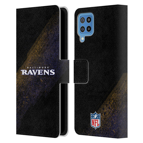 NFL Baltimore Ravens Logo Blur Leather Book Wallet Case Cover For Samsung Galaxy F22 (2021)