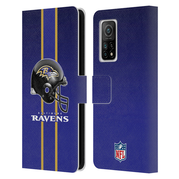NFL Baltimore Ravens Logo Helmet Leather Book Wallet Case Cover For Xiaomi Mi 10T 5G