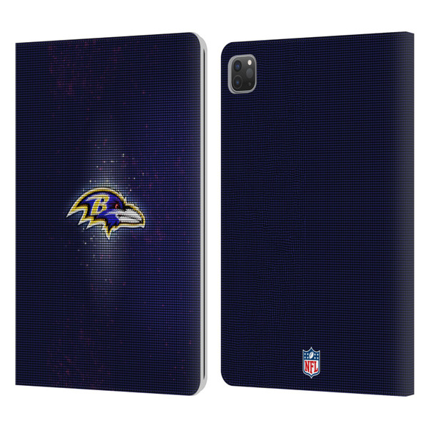 NFL Baltimore Ravens Artwork LED Leather Book Wallet Case Cover For Apple iPad Pro 11 2020 / 2021 / 2022