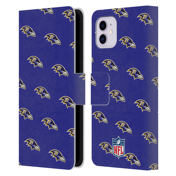 NFL Baltimore Ravens Artwork Patterns Leather Book Wallet Case Cover For Apple iPhone 11