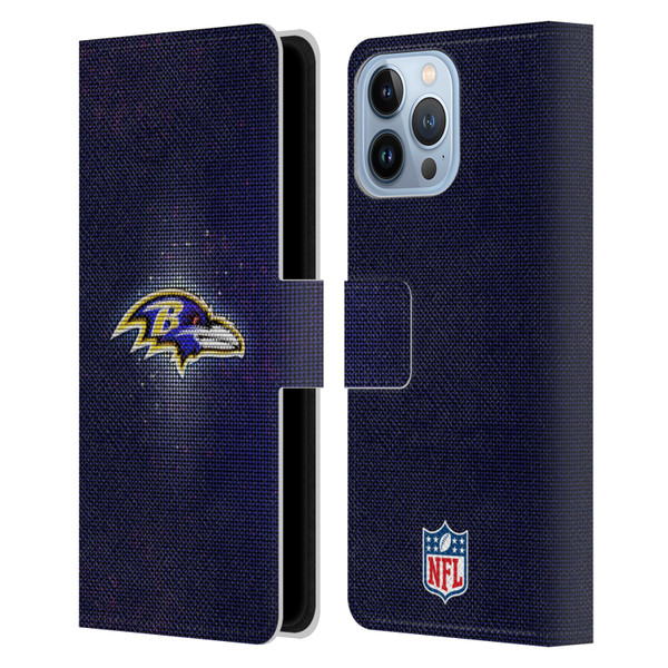 NFL Baltimore Ravens Artwork LED Leather Book Wallet Case Cover For Apple iPhone 13 Pro Max