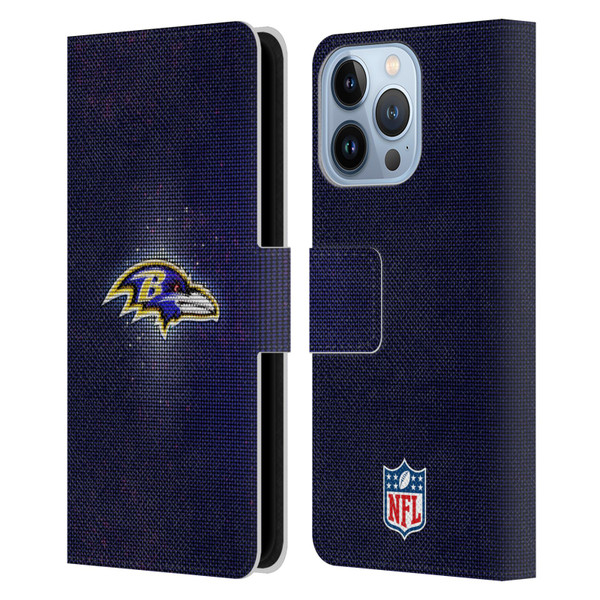 NFL Baltimore Ravens Artwork LED Leather Book Wallet Case Cover For Apple iPhone 13 Pro