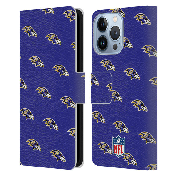 NFL Baltimore Ravens Artwork Patterns Leather Book Wallet Case Cover For Apple iPhone 13 Pro