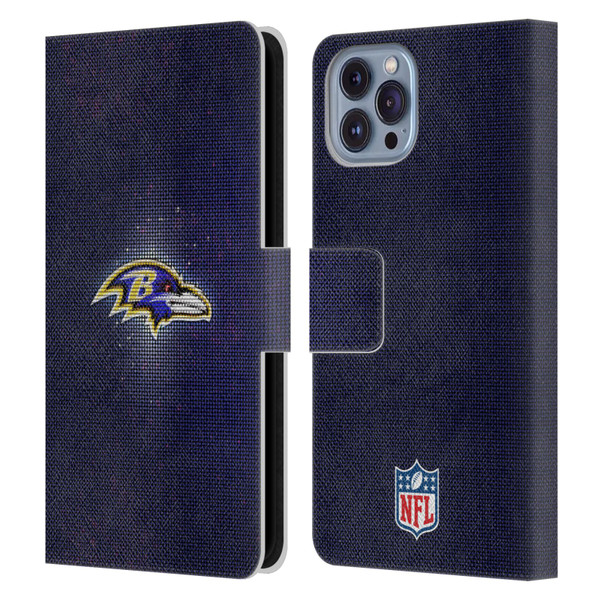 NFL Baltimore Ravens Artwork LED Leather Book Wallet Case Cover For Apple iPhone 14