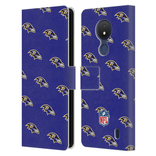NFL Baltimore Ravens Artwork Patterns Leather Book Wallet Case Cover For Nokia C21
