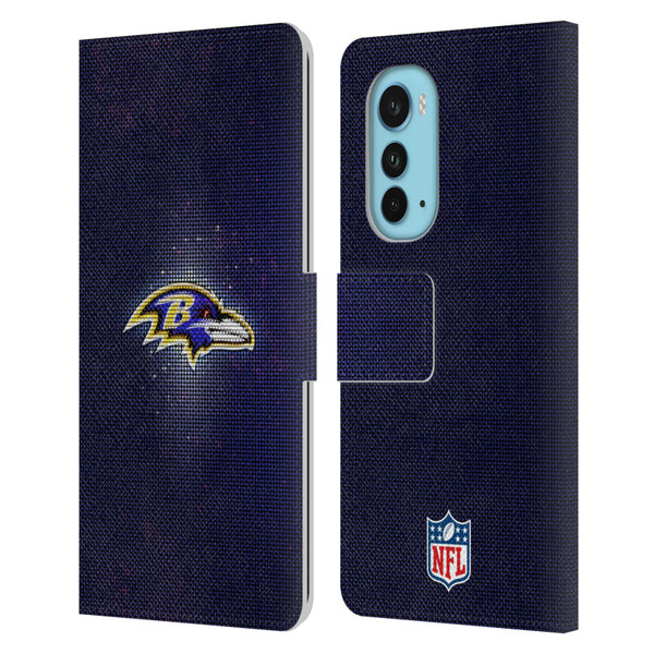 NFL Baltimore Ravens Artwork LED Leather Book Wallet Case Cover For Motorola Edge (2022)