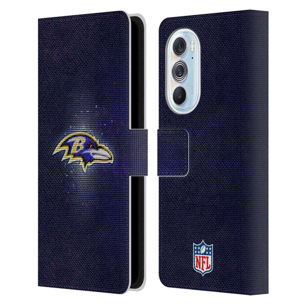 NFL Baltimore Ravens Artwork LED Leather Book Wallet Case Cover For Motorola Edge X30