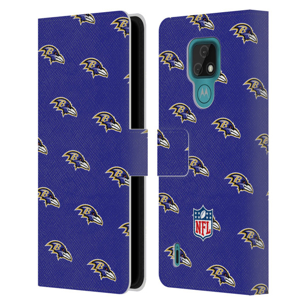 NFL Baltimore Ravens Artwork Patterns Leather Book Wallet Case Cover For Motorola Moto E7